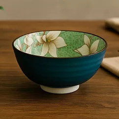 【日本野田】美濃燒|木蓮 陶瓷飯碗11.5cm ‧ 綠