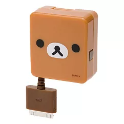 San-X 懶熊臉型伸縮線充電器(iPhone&iPod;)。懶熊懶熊