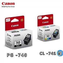 CANON PG─740+CL 741 (一黑一彩)墨水匣
