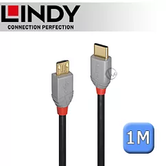 LINDY 林帝 ANTHRA USB 2.0 Type─C/公 to Micro─B/公 傳輸線 1m (36891)