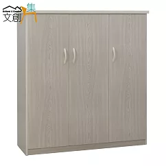 【文創集】修斯 環保3.2尺塑鋼三門中鞋櫃/玄關櫃(5色可選)雪松色