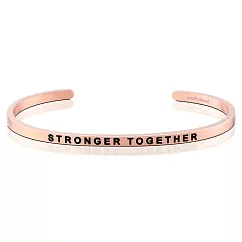 MANTRABAND 美國悄悄話手環 Stronger Together 在一起會更強大 玫瑰金