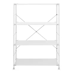 [MUJI無印良品]SUS鋼製層架組 /亮面淺灰/寬/中/9S