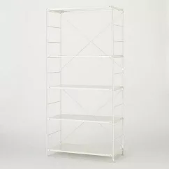 [MUJI無印良品]SUS鋼製層架組 /亮面淺灰/寬/大/9S