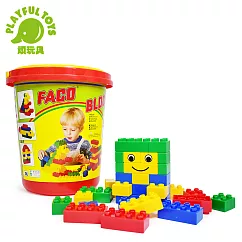 【Playful Toys 頑玩具】圓桶時鐘大積木 (積木桶 兒童積木 積木玩具) TA─2029