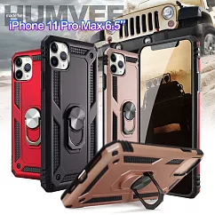 CITY for iPhone 11 Pro Max 個性軍士磁吸防摔手機殼黑