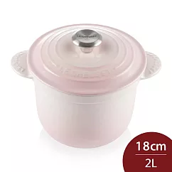 Le Creuset 萬用窈窕鑄鐵鍋 18cm 2L 法國製 湯鍋 燉鍋 (電磁爐 IH爐可用) 貝殼粉
