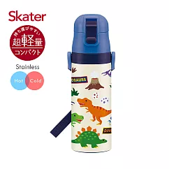 日本 Skater 不鏽鋼直飲保溫水壺(470ml)─ 恐龍