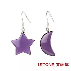 石頭記 水晶耳環─星月相隨(多材質選) 紫水晶