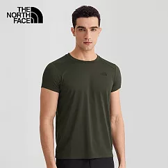 The North Face M MFO S/S POLY TEE 男 吸濕排汗圓領短袖T恤 NF0A7WB521L L 橄欖綠