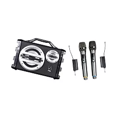 【ifive】暗黑版歌唱班隨身卡拉OK音響 if-SK055(無線麥克風組合) 經典黑