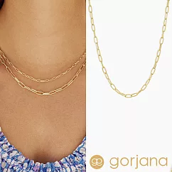 GORJANA 方形金色項鍊 簡約鎖扣項鍊 迷你款 Parker Mini
