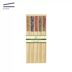 【日本箸筷KAWAI】日本製天然竹筷─禪風款(共5雙)