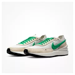 Nike WAFFLE ONE SE 男休閒鞋─白綠─DV0810001 US9 白色