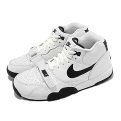 Nike 休閒鞋 Air Trainer 1 男鞋 白 黑 多功能 魔鬼氈 皮革 復古 運動鞋 FB8066─100