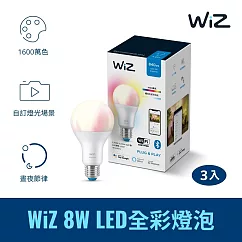 Philips 飛利浦 Wi─Fi WiZ 智慧照明 超值組 全彩燈泡3入(PW04N)