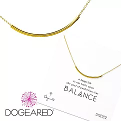 Dogeared 金色平衡骨項鍊 亮面大墜 Balance Tube 附原廠盒