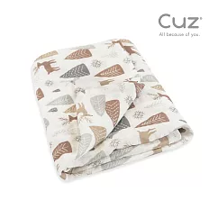 Cuz 土耳其有機綿紗布巾(105x105cm) 珍珠馴鹿