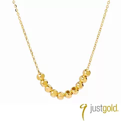 【Just Gold 鎮金店】緊緊相依 黃金項鍊(網路限定)