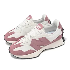 New Balance 休閒鞋 327 女鞋 粉 白 麂皮 尼龍 復古 運動鞋 NB WS327MB─B