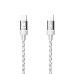 solide 索力得 耐彎折編織傳輸線 USB-C to USB-C 160cm 白色