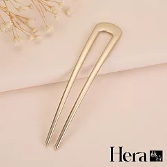 【Hera赫拉】簡約日式金屬U型髮簪─2色 金色