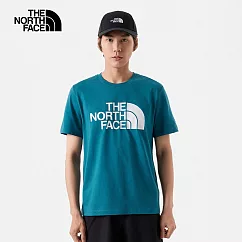 The North Face M FOUNDATION LOGO S/S TEE ─ AP 男短袖上衣─藍─NF0A88GYO0X 3XL 藍色