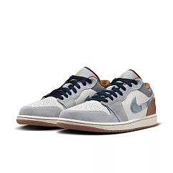 NIKE AIR JORDAN 1 LOW SE 男籃球鞋─白灰─FZ5042041 US9.5 白色