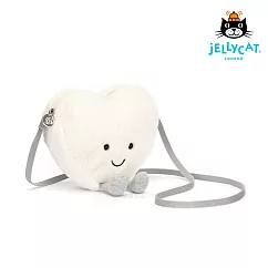 英國 JELLYCAT 斜背包 Amuseable Cream Heart Bag 雪白愛心