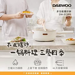 【DAEWOO 韓國大宇】麥飯石多功能爆炒料理鍋 DW-EC001