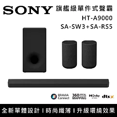 【促銷組合】SONY 索尼 HT─A9000+SA─SW3+SA─RS5 Bar 9 13單體 旗艦級家庭劇院組 揚聲器 聲霸 原廠公司貨