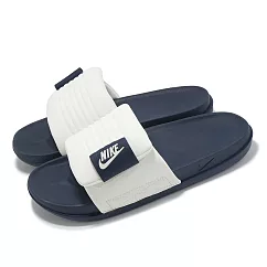 Nike 拖鞋 Offcourt Adjust Slide 男鞋 白 藍 魔鬼氈 緩衝 涼拖鞋 DQ9624─101 26cm BLUE/WHITE