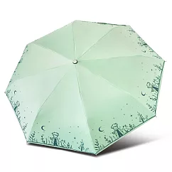 【雙龍牌】小王子輕量黑膠自動開收傘防曬自動傘(抗UV防風晴雨傘折傘B6061D) 湖水綠