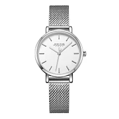 JULIUS 聚利時 天使之戀 米蘭經典腕錶 大小款 JA-1164(五色/36mm/28mm) 銀色(小款)