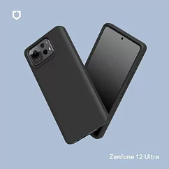 犀牛盾 ASUS Zenfone 12 Ultra (6.78吋) SolidSuit 經典防摔背蓋手機保護殼─ 經典黑