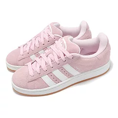 adidas 休閒鞋 Campus 00S J 大童 女鞋 粉 白 麂皮 膠底 復古 Y2K 愛迪達 JH7840