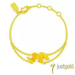 【Just Gold 鎮金店】綻美de Perle 黃金手鍊