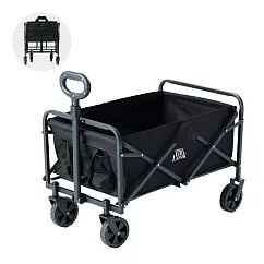 【THE LOOK】多功能可折疊露營手推車 黑