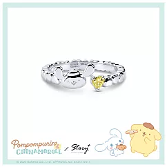 【客製品】STORY 故事銀飾-布丁狗喜拿一起玩系列-Pompompurin小心意晶鑽純銀戒指 國際圍#9