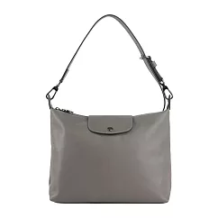 LONGCHAMP Le Pliage Xtra Hobo M號小牛皮肩背包 (斑鳩灰)