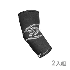 【Reebok】Elbow Support 透氣運動護肘 (兩入組) S Black/Grey