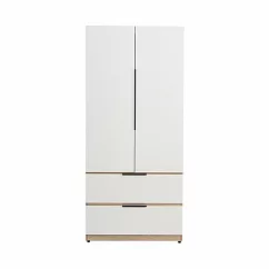 IDEA-MIT面白3X6尺升級耐磨雙開雙抽收納衣櫃