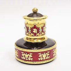 【新韻傳音】聖域轉經輪Mini(電動太陽能雙驅 供佛擺飾 佛堂祈福神器 太陽能轉經輪 如法裝臟 經正統開光/W009) 紅色