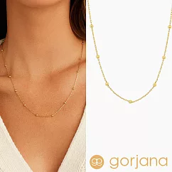 GORJANA 圓潤星辰豆豆項鍊 優雅金色素鍊 Newport