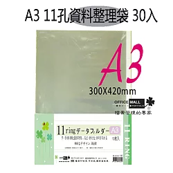 博客來 檔案家 A3 11孔資料整理袋30入