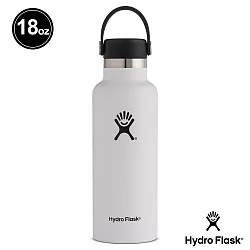 博客來 Hydro Flask 標準口532ml 保冷保溫瓶經典白