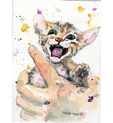 【玲廊滿藝】宮原千佳子（Chika）-不要碰我～！18x13cm