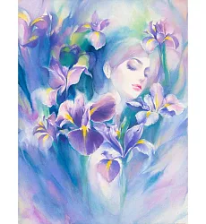 【玲廊滿藝】麗子Emily-鳶尾花神40x30cm