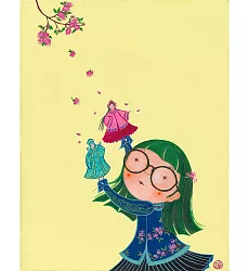 【玲廊滿藝】日淳插畫-福福德正2-35x27cm