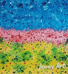 【玲廊滿藝】陳怡蓉Jenny-【繁花似錦】系列60x60cm